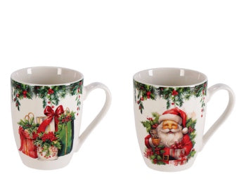 Ad Trend Tazza Mug Natalizia Assortita Ø8xH10 cm 1 Pz – Tazza Decorativa per Colazione di Natale