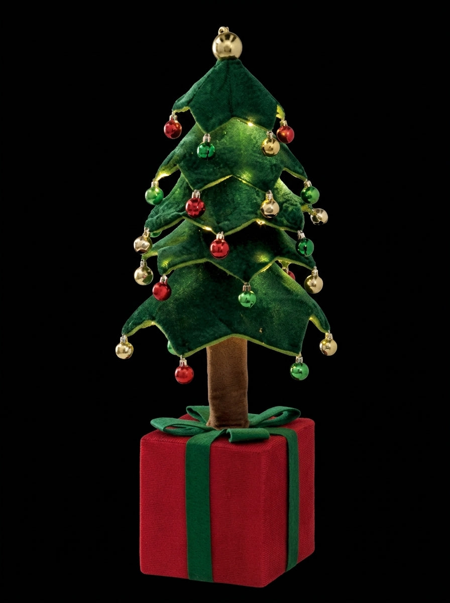 Ad Trend Albero di Natale Decorativo con Pacco Regalo Verde e Rosso 40x40xH110 cm – Decorazione Natalizia per la Casa
