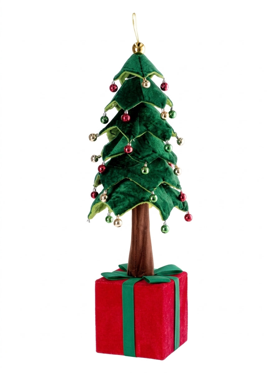 Ad Trend Albero di Natale Decorativo con Pacco Regalo Verde e Rosso 50x50xH150 cm – Decorazione Natalizia per la Casa