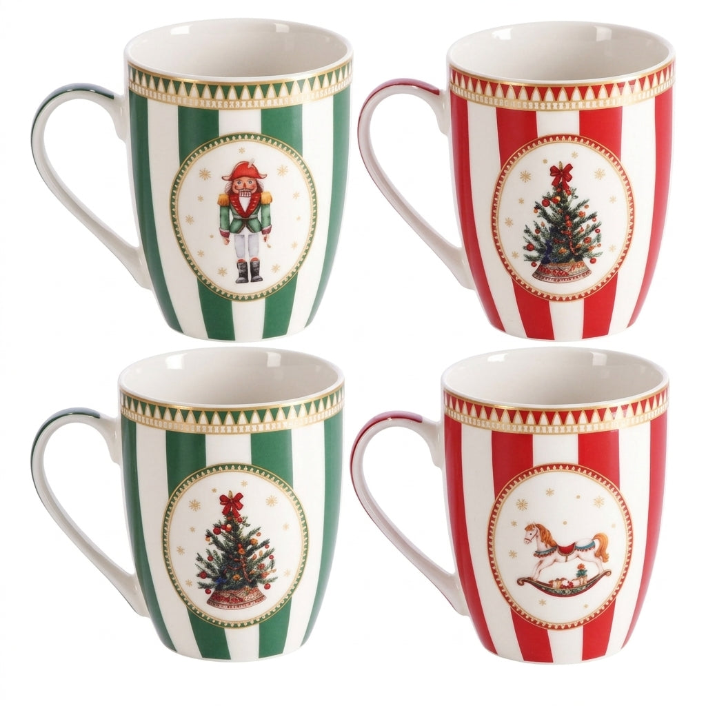 Ad Trend Tazza Mug Natalizia Assortita 360 ml Ø8xH10 cm 1 Pz – Tazza Decorativa per la Colazione di Natale