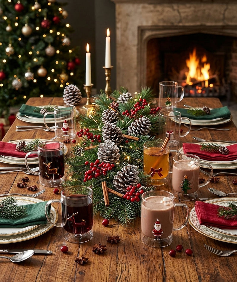 Ad Trend Tazza Mug Natalizia in Vetro con Figura 3D Assortita 450 ml 1 Pz – Tazza Decorativa per la Colazione di Natale