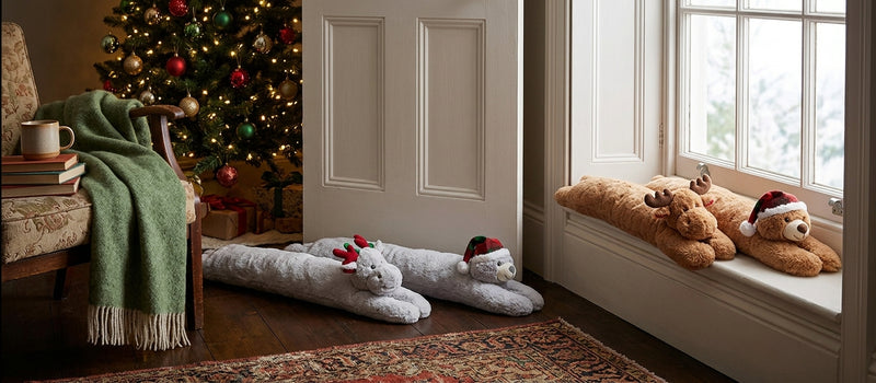 Ad Trend Fermaporta Natalizio in Tessuto Assortito 11x82xH10 cm 1 Pz – Decorazione Natalizia per Porte e Casa