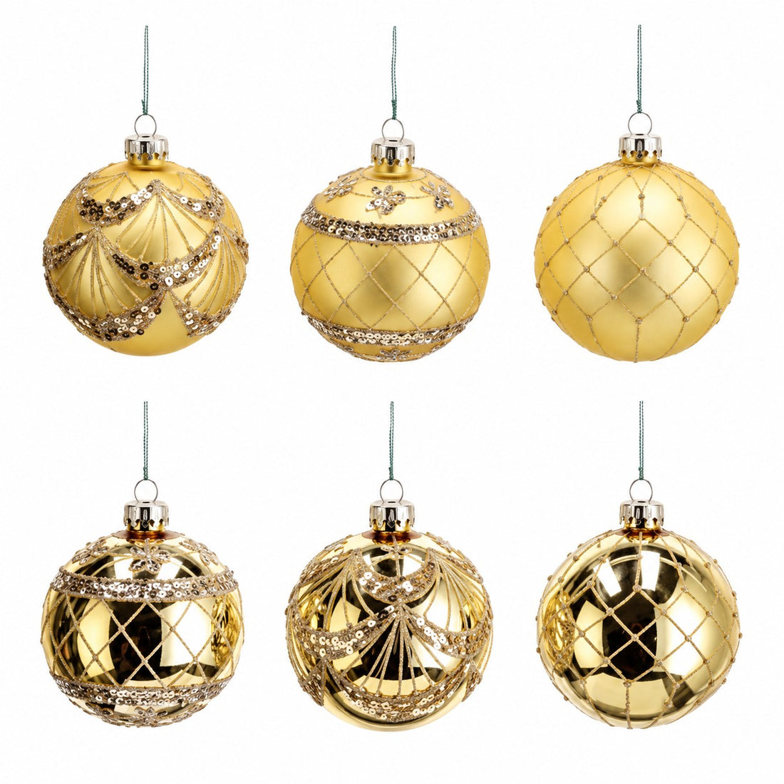 Ad Trend Pallina di Natale in Vetro Oro Assortita Ø8 cm 1 Pz – Addobbo Decorativo per Albero di Natale