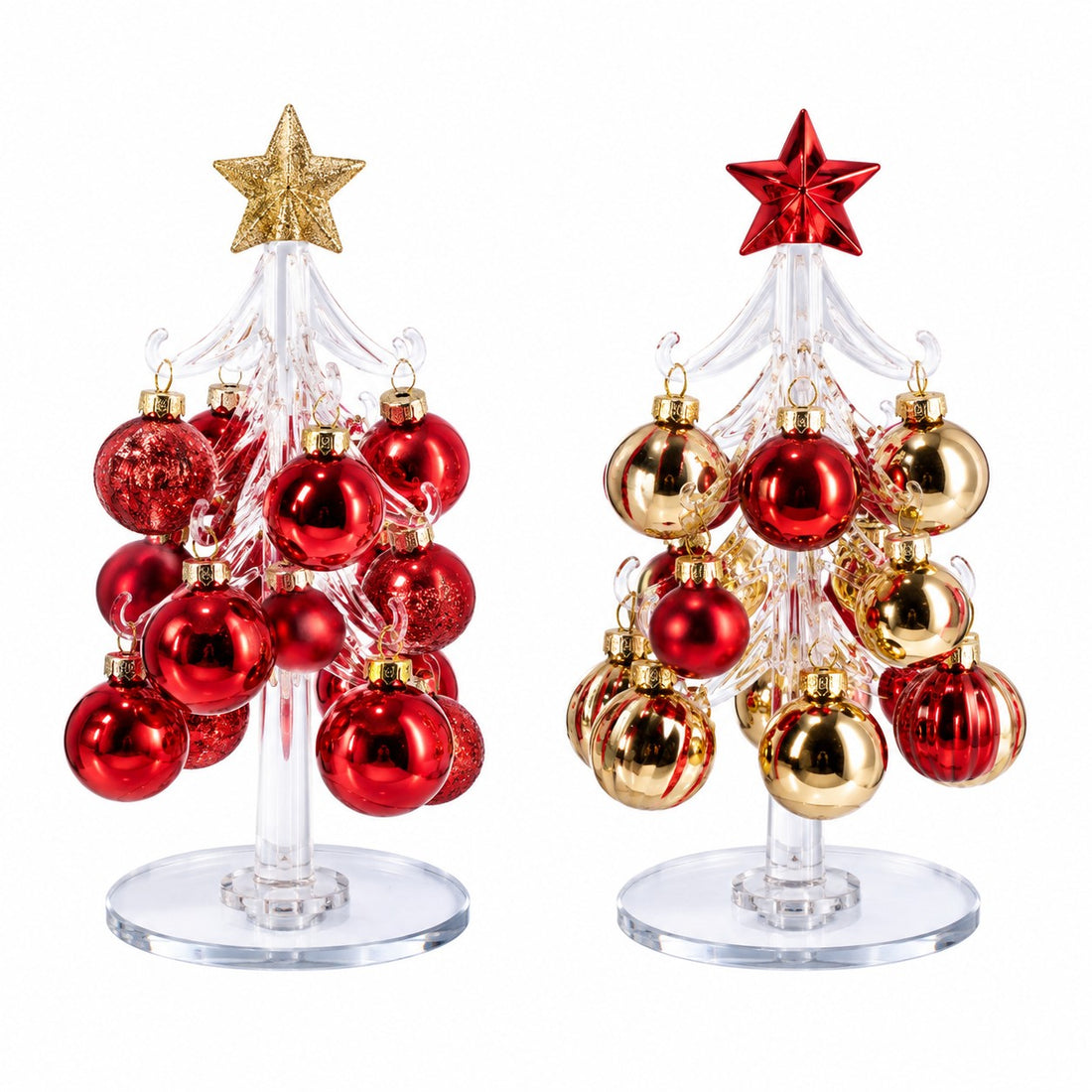 Ad Trend Alberello Natalizio Decorativo con Palline in Vetro Assortito Ø9xH20 cm 1 Pz – Decorazione di Natale per la Casa