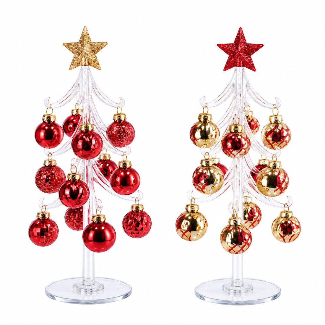 Ad Trend Alberello Natalizio Decorativo con Palline in Vetro Assortito Ø10xH26 cm 1 Pz – Decorazione di Natale per la Casa