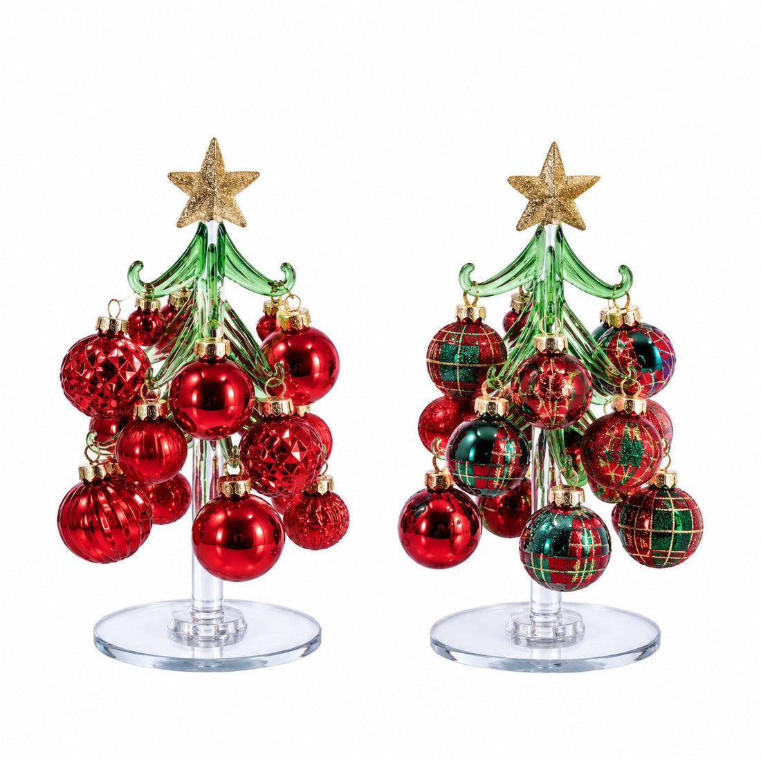 Ad Trend Alberello Natalizio Decorativo con Palline in Vetro Assortito Ø7xH15,5 cm 1 Pz – Decorazione di Natale per la Casa