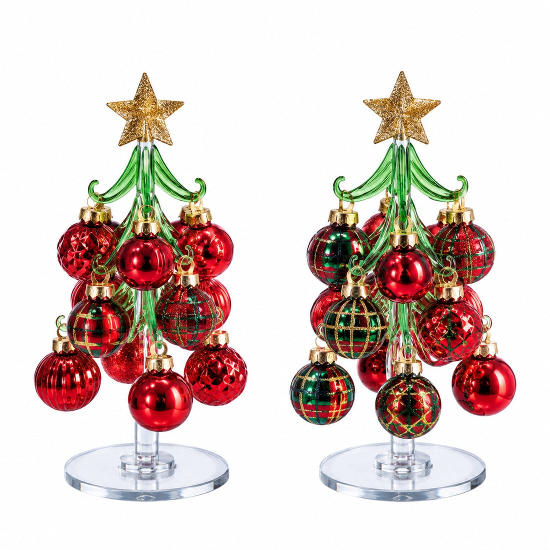 Ad Trend Alberello Natalizio Decorativo con Palline in Vetro Assortito Ø9xH20 cm 1 Pz – Decorazione di Natale per la Casa