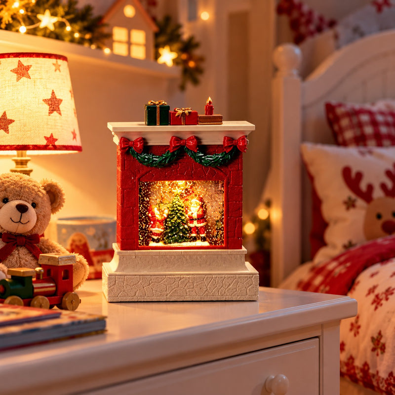 Ad Trend Camino Natalizio Decorativo con Luci LED e Musica 19x7xH25 cm – Decorazione Luminosa e Musicale di Natale per la Casa