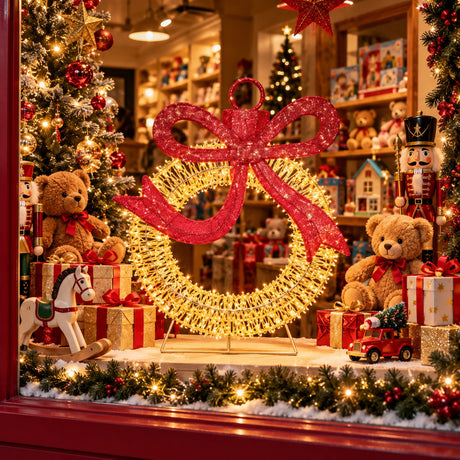 Ad Trend Pallina di Natale Luminosa Oro in Plastica e Ferro con 500 Luci LED IP44 58x22xH73 cm – Decorazione Natalizia per Esterno