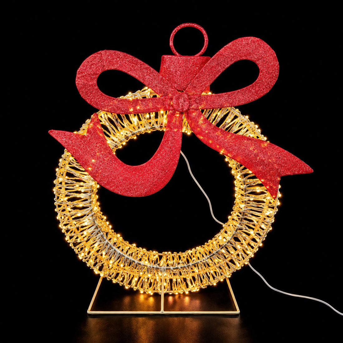 Ad Trend Pallina di Natale Luminosa Oro in Plastica e Ferro con 500 Luci LED IP44 58x22xH73 cm – Decorazione Natalizia per Esterno