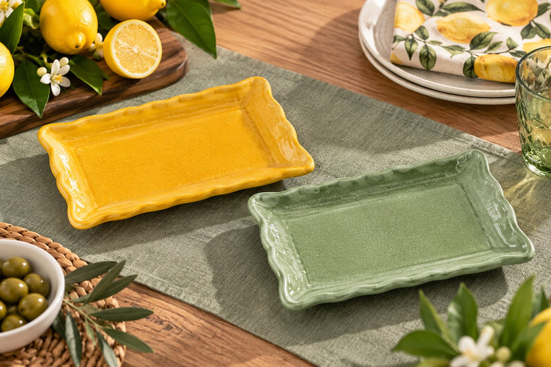 Ad Trend Vassoio Rettangolare Zesty in Melamina 36x23xH2 cm – 1 Pezzo Assortito