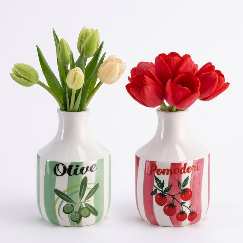 Ad Trend Vaso Decorativo in Ceramica Assortito Ø13xH18 cm 1 Pz – Complemento d'Arredo per Fiori e Piante, Decorazione per la Casa