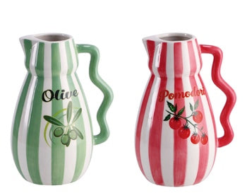 Ad Trend Vaso Decorativo a Forma di Brocca in Ceramica Ass. 13x16xH12 cm 1 Pz – Complemento d'Arredo per Fiori e Piante, Decorazione per la Casa