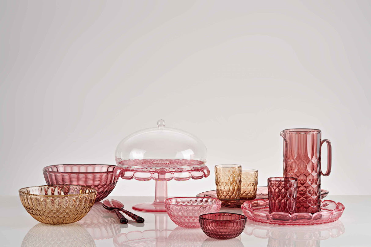 guzzini guzzini alzata con campana vanity bio based d 30 cm rosa flamingo ean 8008392397625