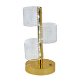L'Arcolaio Gold & Crystal Lampada da Tavolo Three Cubes Design Moderno