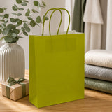 L'Arcolaio Shopper Kraft Lime Regali Natalizi 18x7x24 cm Cf 10 pz