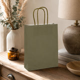 L'Arcolaio Shopper Kraft Verde Regali Natalizi 18x7x24 cm Cf 10 pz
