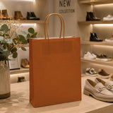 L'Arcolaio Shopper Kraft Ruggine Regali Natalizi 18x7x24 cm Cf 10 pz
