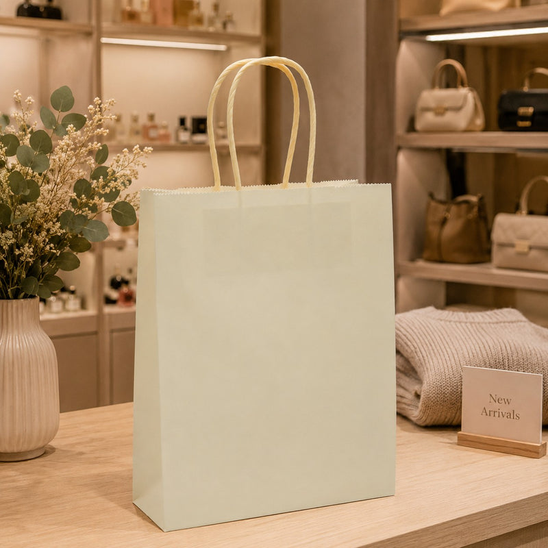 L'Arcolaio Shopper Kraft Panna Regali Natalizi  22X10X29 Cf 10 Pz