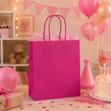 L'Arcolaio Shopper Kraft Fuxia Regali Natalizi 22X10X29 Cf 10 Pz