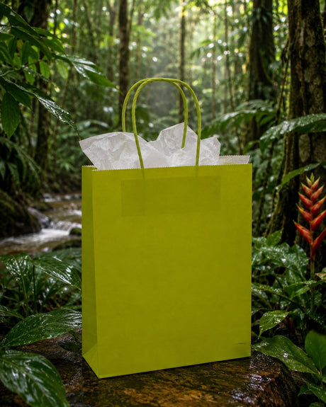 L'Arcolaio Shopper Kraft Lime Regali Natalizi 54X14X45 Cm Cf 10 Pz
