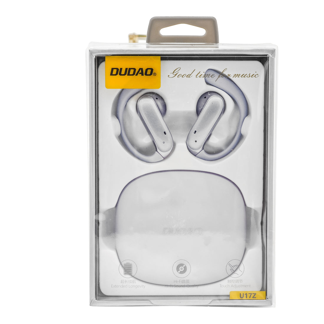 L'Arcolaio Auricolari Bluetooth Wireless TWS con Ganci Sportivi, Touch Control, Audio Hi-Fi, Custodia di Ricarica, Bianco