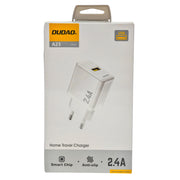 L'Arcolaio Caricatore da Rete USB 2.4A Smart Chip Alimentatore da Parete Bianco