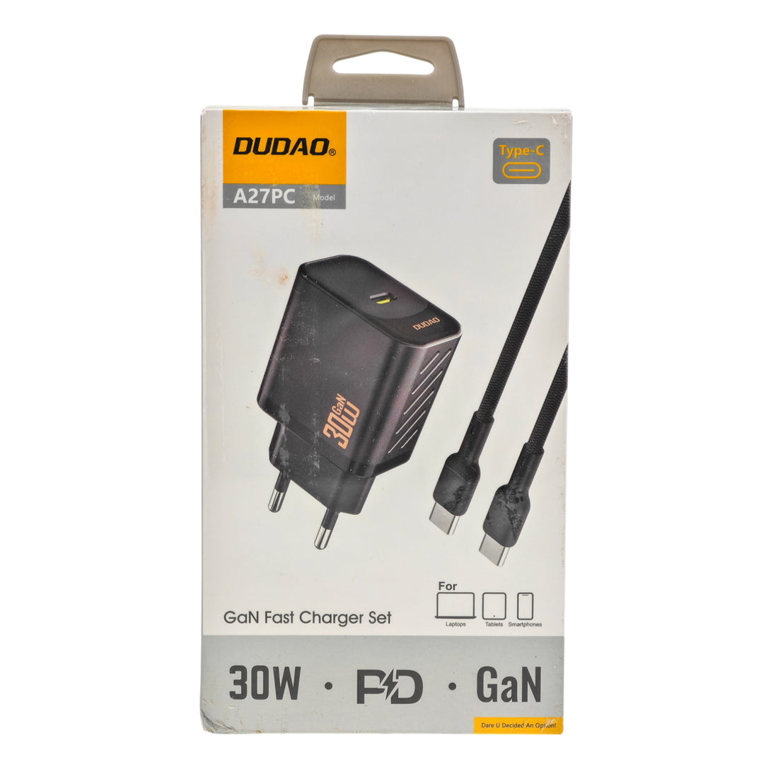 L'Arcolaio Caricatore da Rete GaN 30W USB-C Power Delivery con Cavo USB-C Nero