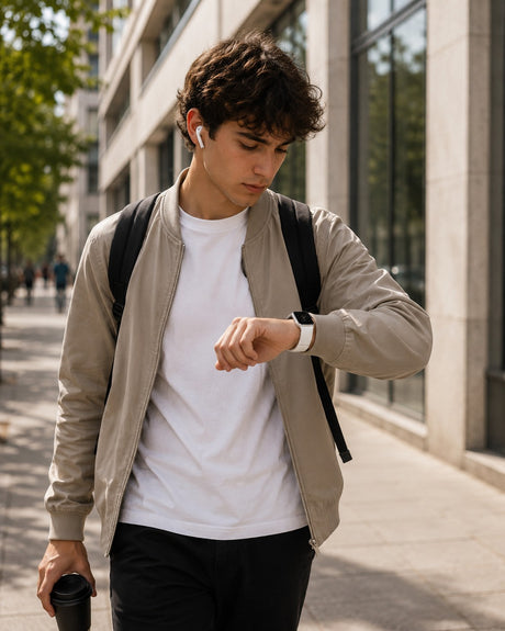 L'Arcolaio Smartwatch Bluetooth con Display Touch HD, Cinturino in Silicone Bianco, Monitoraggio Salute, Notifiche e Modalità Sportive