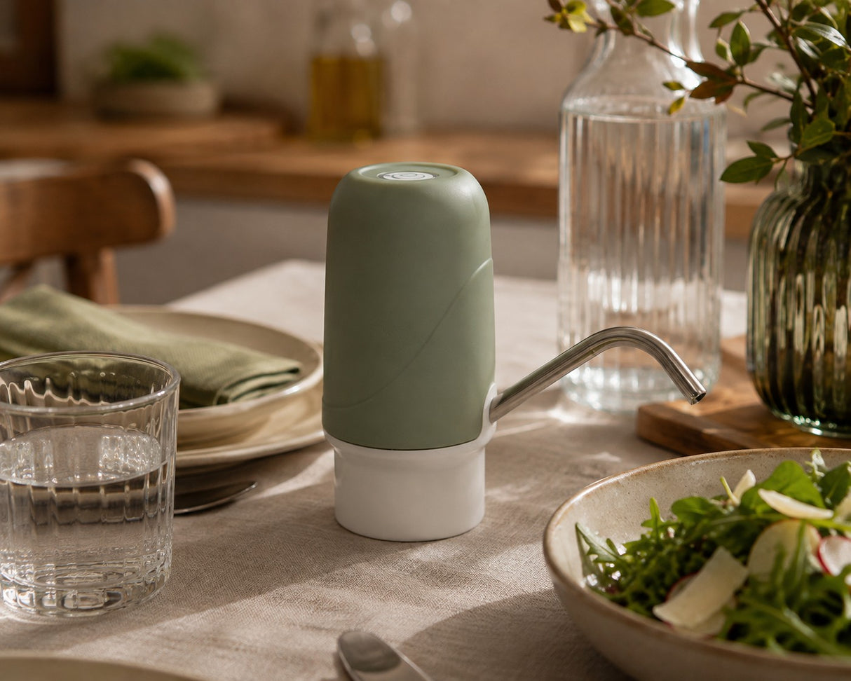 L'Arcolaio Green Pompetta Elettrica per Bottiglia 7,3x12,3 cm Dispenser Automatico per Vino