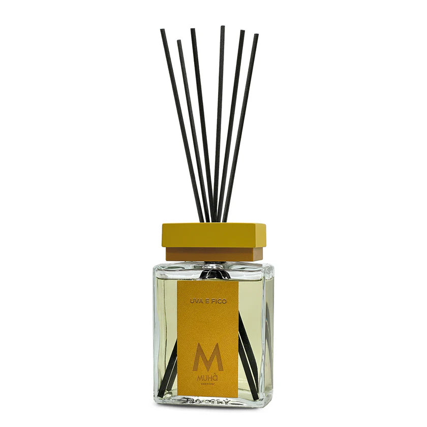 Muhà Luxe Perfume Diffusore Ambiente con Bastoncini Uva e Fico 1.000 Ml