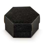 Scotton Scatola Esagono con Divisorio 110 x 60 Mm Nero 10 Pz