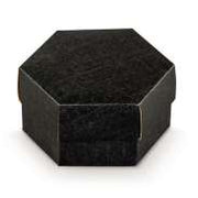 Scotton Scatola Esagono con Divisorio 110 x 60 Mm Nero 10 Pz