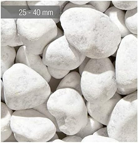 The Spinning Wheel Pebbles White Carrara 25 / 40 Mm 20 ​​Kg