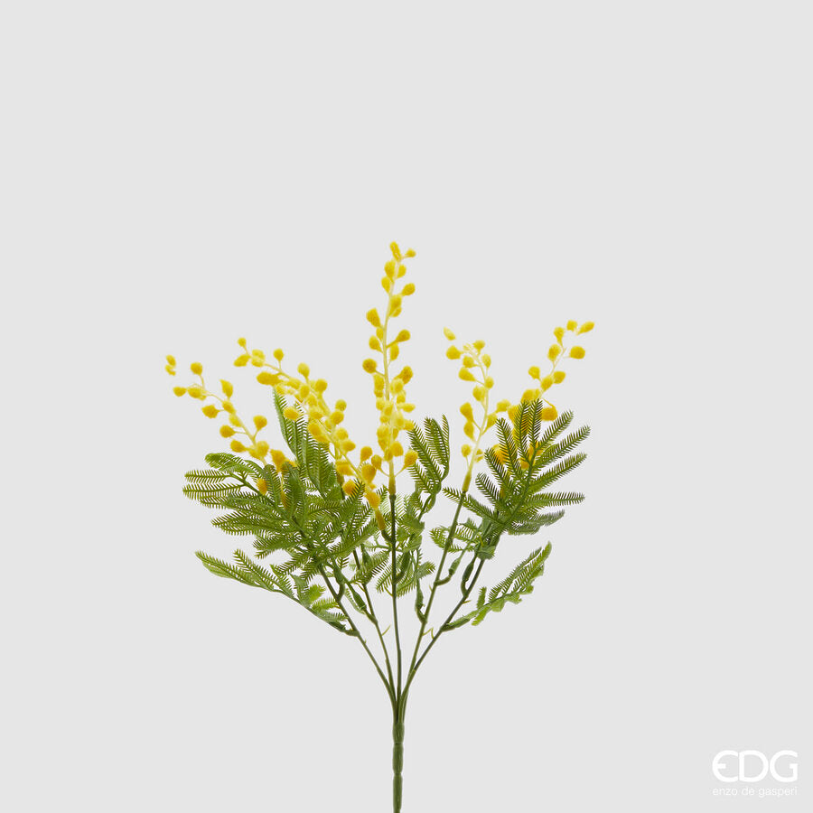 edg enzo de gasperi bouquet mimosa artificiale 5 rami con foglie h 35 cm yellow ean 8059824321534