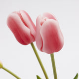 edg enzo de gasperi edg enzo de gasperi bouquet 5 tulipani con foglie artificiali h 48 cm dark pink ean 8059824439994