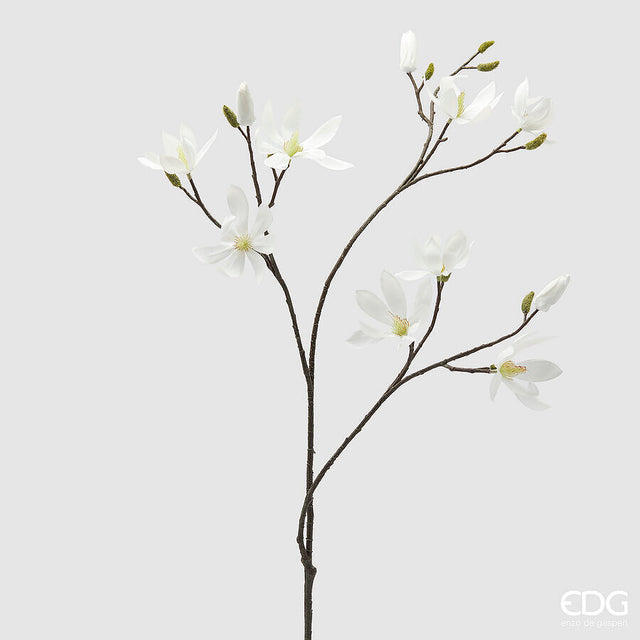 edg enzo de gasperi ramo magnolia fiorita artificiale h 100 cm white ean 8059824475435