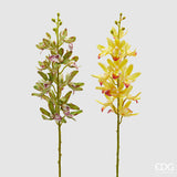 edg enzo de gasperi ramo orchidea cymbidium artificiale h 70 cm ass yellow green 1 pz ean 8059824483454