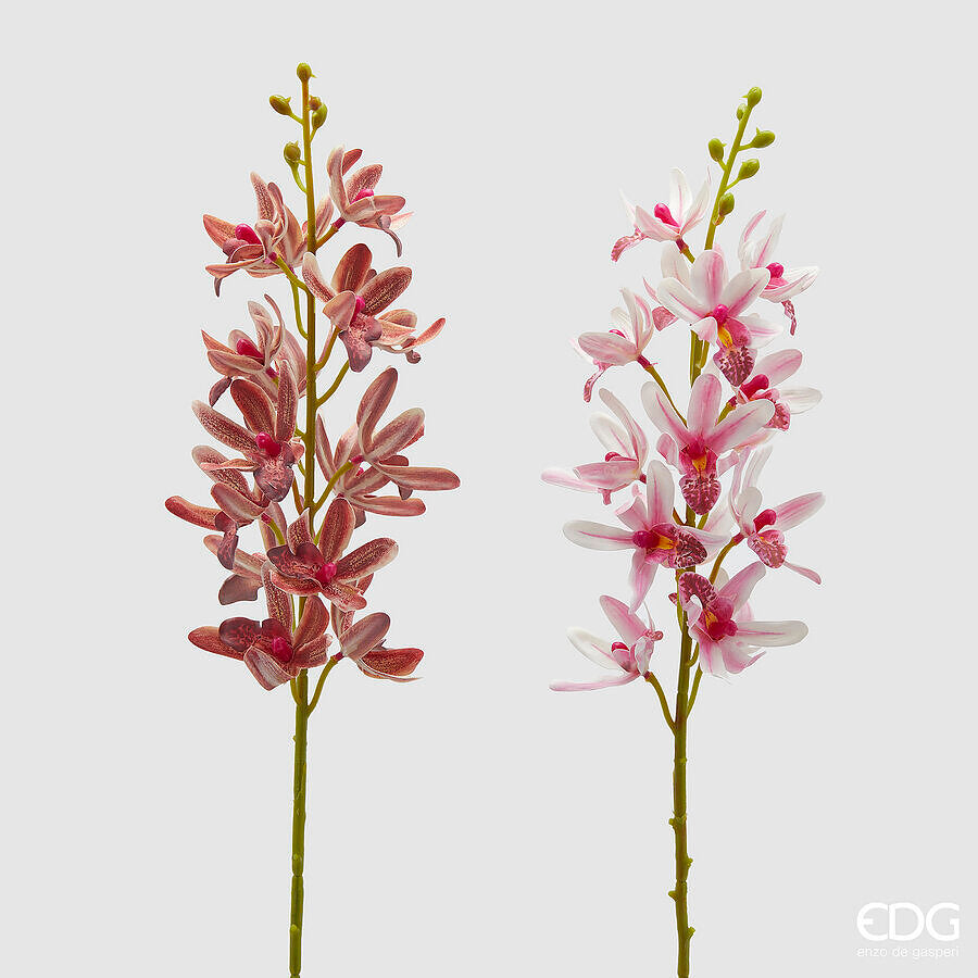 edg enzo de gasperi ramo orchidea cymbidium artificiale h 70 cm ass two tone pink 1 pz ean 8059824483430