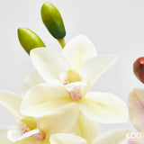 edg enzo de gasperi ramo orchidea cymbidium artificiale h 80 cm con bocciolo ass white violet 1 pz ean 8059824505644