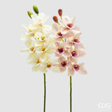 edg enzo de gasperi ramo orchidea cymbidium artificiale h 80 cm con bocciolo ass white violet 1 pz ean 8059824505644