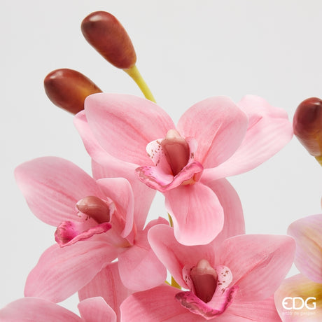 edg enzo de gasperi ramo orchidea cymbidium artificiale h 80 cm con bocciolo ass two tone pink 1 pz ean 8059824505668