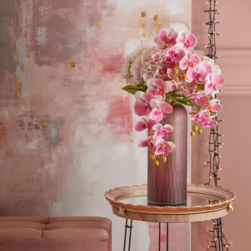 edg enzo de gasperi edg enzo de gasperi orchidea phalaenopsis real ramo artificiale h 76 cm white violet ean 8054184927228