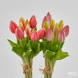 edg enzo de gasperi edg enzo de gasperi bouquet tulipani 9 boccioli h 29 cm artificiali ass two tone pink ean 8056372687051