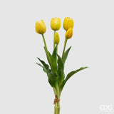 edg enzo de gasperi bouquet di 5 tulipani chiusi gomma h 40 cm yellow ean 8056372972263