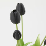 edg enzo de gasperi edg enzo de gasperi bouquet di 5 tulipani chiusi gomma olis h 40 cm black ean 8059824081711