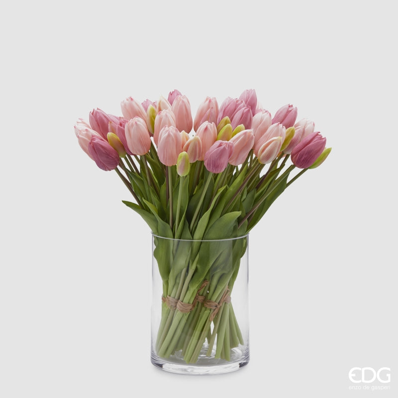 EDG Enzo De Gasperi Bouquet di 5 Tulipani Olis Ass. H 40 Cm Mauve 1 Pz