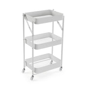 Versa Carrello Pieghevole in Metallo Bianco