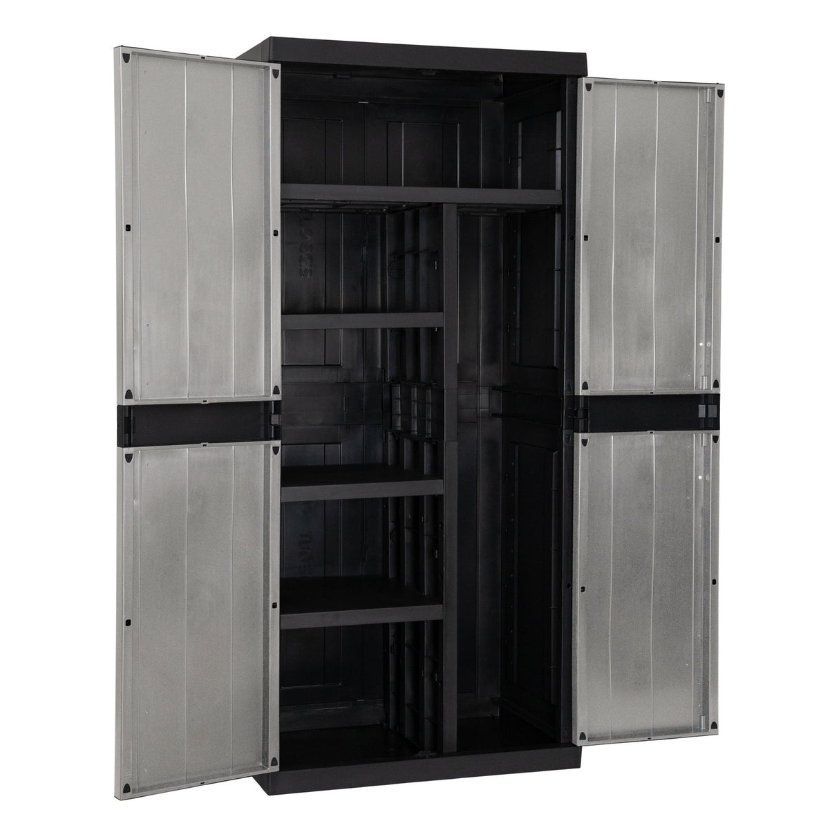 Toomax Armadio 2 Ante Garage Mega Utility Cabinet – Mobile Porta Attrezzi con 4 Ripiani Regolabili