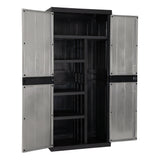 Toomax Armadio 2 Ante Garage Mega Utility Cabinet – Mobile Porta Attrezzi con 4 Ripiani Regolabili
